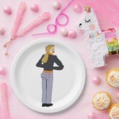 meisje papieren bordje (Feest)