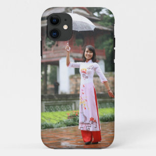 Meisje Paraplu Aziatische Regen Vrouw iPhone 11 Hoesje