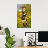 Meisje Parasol van Pierre Renoir Poster (Thuiskantoor)
