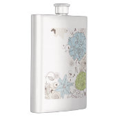 Meisje Pastel Bloemen en Swirls Flacon (Rechts)