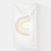 Meisje Pastel Regenboog Verjaardagsfeest Spandoek (Verticaal)