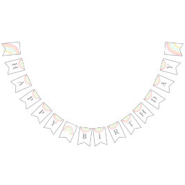 Meisje Pastel Regenboog Verjaardagsfeestje bunting Vlaggetjes