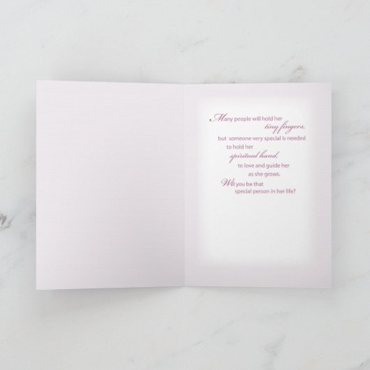 Meisje peetvader uitnodiging (Binnen)