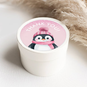 Meisje Penguin Winter Party Favoriet Stickers