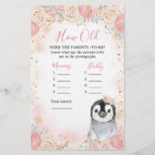 Meisje Penguin Winter Snowflake Hoe oud de ouders (Voorkant)