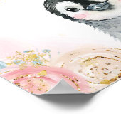 Meisje Penguin Winter Snowflake Late nacht Diaper Poster (Hoek)