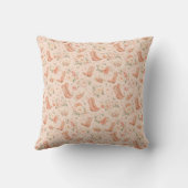 Meisje Perzik Western Coquette Shabby Chic Kussen (Achterkant)