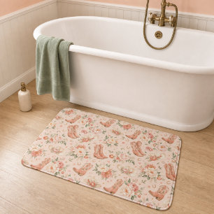 Meisje Perzik Westerse Coquette Shabby Chic Badmat