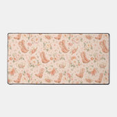 Meisje perzik westerse coquette shabby chic bureaumat (Voorkant)
