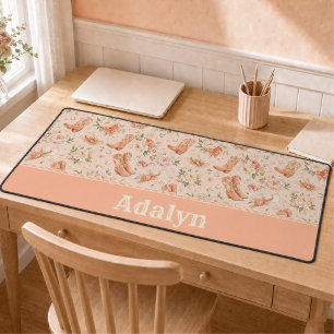 Meisje Perzik Westerse Coquette Shabby Chic Monogr Bureaumat