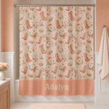 Meisje Perzik Westerse Cowgirl Shabby Chic Monogra