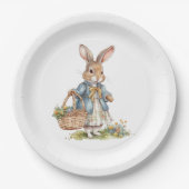 Meisje Peter Rabbit Evergreen Baby shower Papieren Bordje (Voorkant)