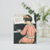  meisje Pianist Birthday Party Kaart (Staand voorkant)
