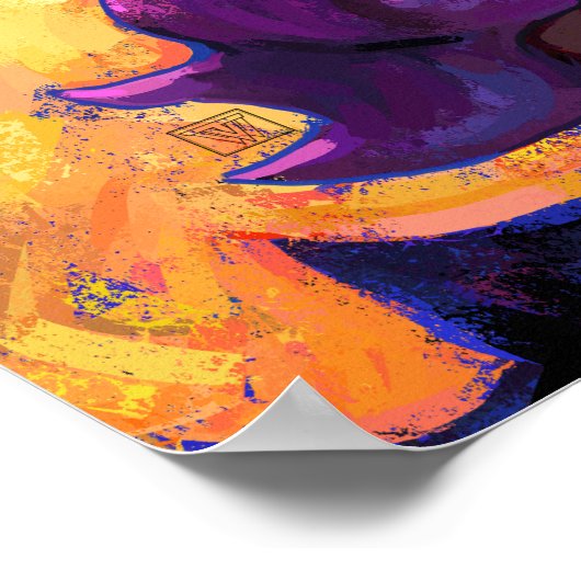 Meisje Pianist op het podium Poster (Hoek)