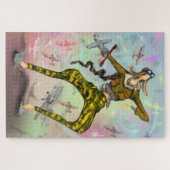 Meisje Pilot Painting Puzzle Legpuzzel (Horizontaal)