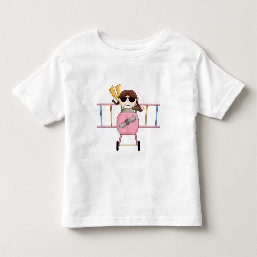 Meisje Pilot T-shirts en geschenken (Voorkant)