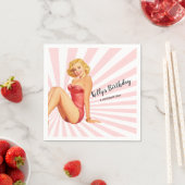  meisje, pin-up, Cocktail Paper Napkins Servet (Insitu)