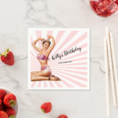 meisje, pin-up, Cocktail Paper Napkins Servet (Insitu)