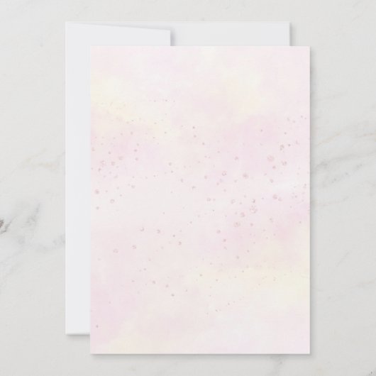 Meisje Pink Boho Olifant Baby shower Kaart (Achterkant)