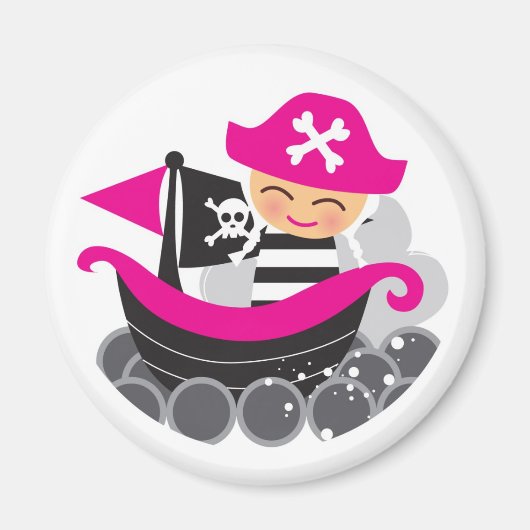 Meisje Pirate Magnet (Voorkant)