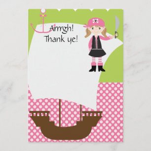  meisje Pirate Ship bedankt
