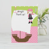  meisje Pirate Ship bedankt (Staand voorkant)