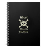 Meisje Pirate Skull Crossbones Zwart Notitieboek (Voorkant)