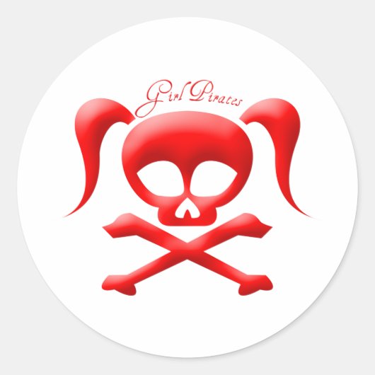 Meisje Piraten Stickers (Voorkant)