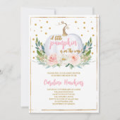 Meisje Pompoen Baby Shower Kaart (Voorkant)