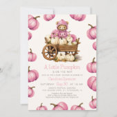 Meisje Pompoen Oogst Herfst Baby shower Kaart (Voorkant)