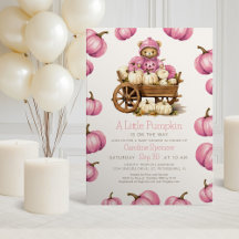 Meisje Pompoen Oogst Herfst Baby shower