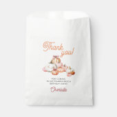 Meisje Pompoen Patch Bows Verjaardagsfeest Dank u Bedankzakje (Voorkant)