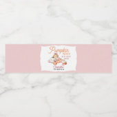 Meisje Pompoen Patch Verjaardag Water Fles Label Waterfles Etiket (Enkel label)