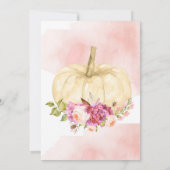 Meisje Pompoen Roze Goud Eerste Verjaardag Waterve Kaart (Achterkant)