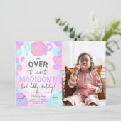 Meisje Pop Over Bubble Foto Kaart (Staand voorkant)