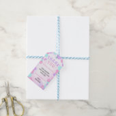 Meisje Pop Over Bubble Gift Label Cadeaulabel (Met Touw)