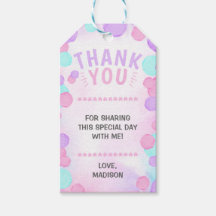 Meisje Pop Over Bubble Gift Label