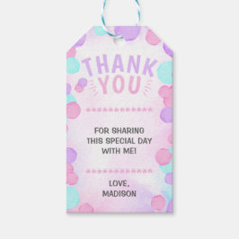 Meisje Pop Over Bubble Gift Label Cadeaulabel