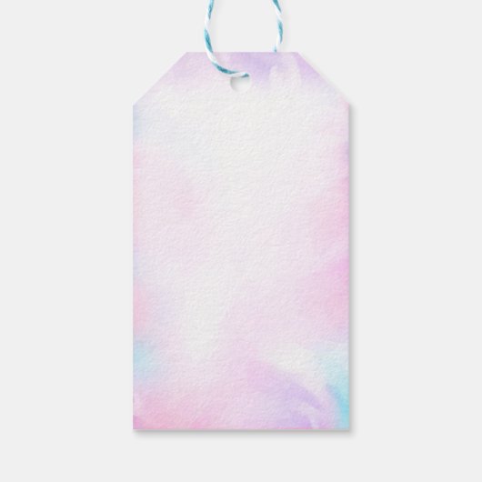 Meisje Pop Over Bubble Gift Label Cadeaulabel (Achterkant)