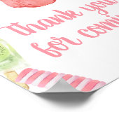 Meisje Popsicle Baby shower Bedankt Card Poster (Hoek)