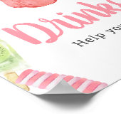Meisje Popsicle Baby shower Drinken Poster (Hoek)