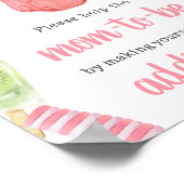 Meisje Popsicle Baby Shower Envelop Station Poster (Hoek)