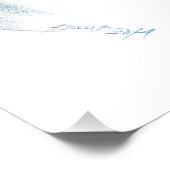 Meisje portret potlood tekening Blauw Foto Afdruk (Hoek)