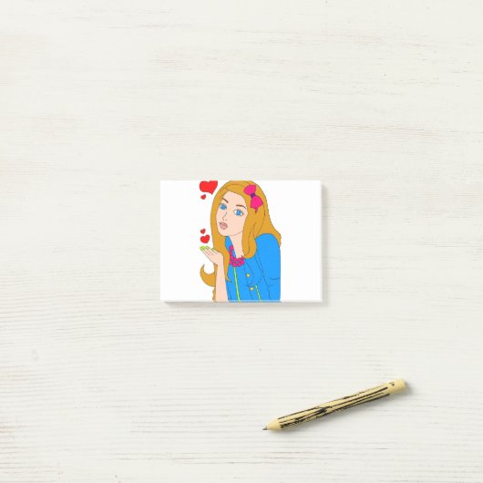  meisje post-it® notes (Op bureau)