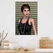  meisje poster (Keuken)