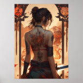 Meisje poster met tattoo (Voorkant)