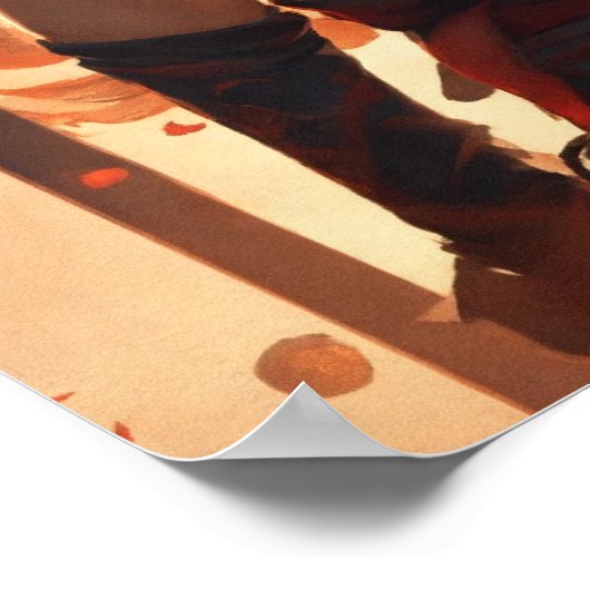 Meisje poster met tattoo (Hoek)