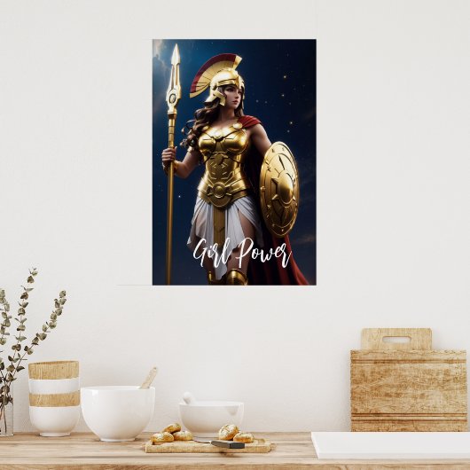 Meisje Power! Athena Poster (Keuken)
