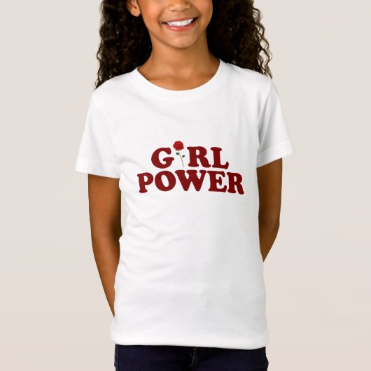 Meisje Power Bella+Canvas bevestigd T-shirt (Voorkant)