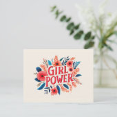 Meisje Power Briefkaart (Staand voorkant)